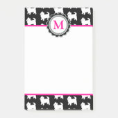 Westies West Highland Terrier Pattern Monogrammed Post-it® Notes (Voorkant)
