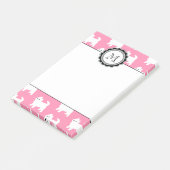 Westies West Highland Terrier Pattern roze Post-it® Notes (Schuin)
