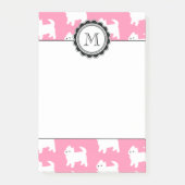 Westies West Highland Terrier Pattern roze Post-it® Notes (Voorkant)