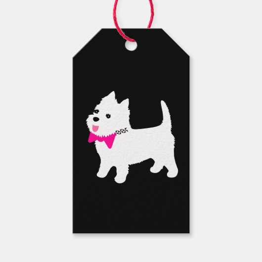 Westies West Highland White Terrier Kerstmis Cadeaulabel (Voorkant)