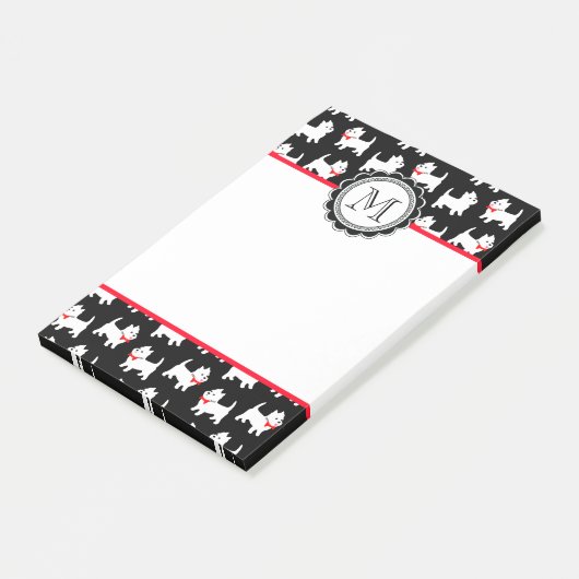 Westies West Highland White Terrier Pattern Post-it® Notes (Schuin)