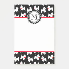 Westies West Highland White Terrier Pattern Post-it® Notes
