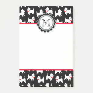 Westies West Highland White Terrier Pattern Post-it® Notes