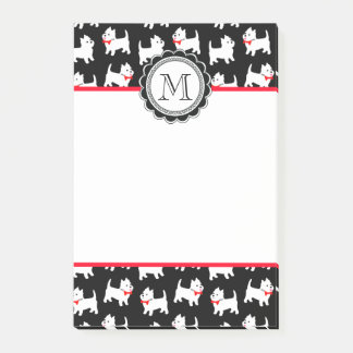 Westies West Highland White Terrier Pattern Post-it® Notes