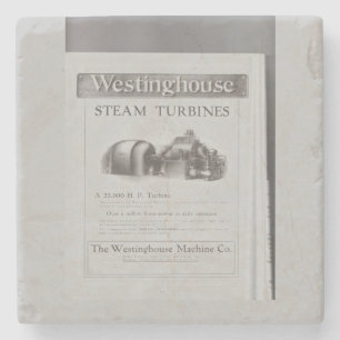 Westinghouse stoomturbine keramische tegel trivet stenen onderzetter