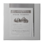 Westinghouse stoomturbine tegeltje (Voorkant)