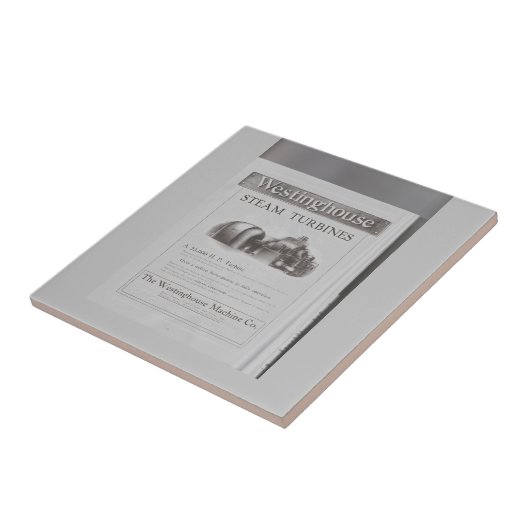 Westinghouse stoomturbine tegeltje (Zijkant)