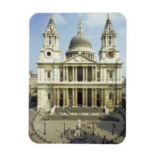 westkant van de St. Paul's kathedraal, ontworpen d Magneet