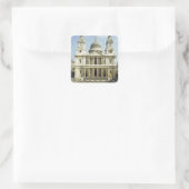 westkant van de St. Paul's kathedraal, ontworpen d Vierkante Sticker (Tas)