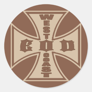 Westkust EOD (Desert Brown) Ronde Sticker
