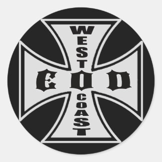 Westkust EOD (zwart) Ronde Sticker