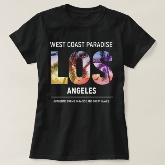 Westkust, Los Angeles California, Los Angeles T-shirt (Design voorkant)