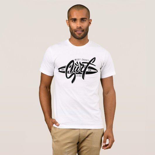 Westkust Surfing T-Shirt (Voorkant volledig)