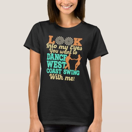 Westkust Swing Dance Swing Dancing T-shirt (Voorkant)