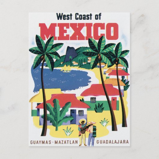 westkust van Mexico Briefkaart (Voorkant)