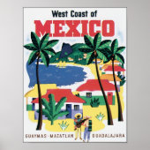 westkust van Mexico Guaymas, Mazatlan, Guadalajar Poster (Voorkant)
