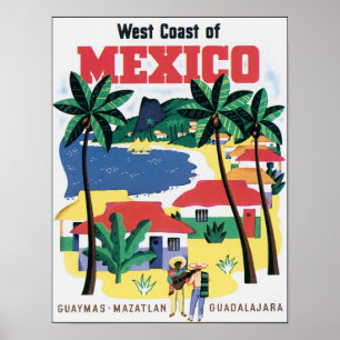 westkust van Mexico Guaymas, Mazatlan, Guadalajar Poster