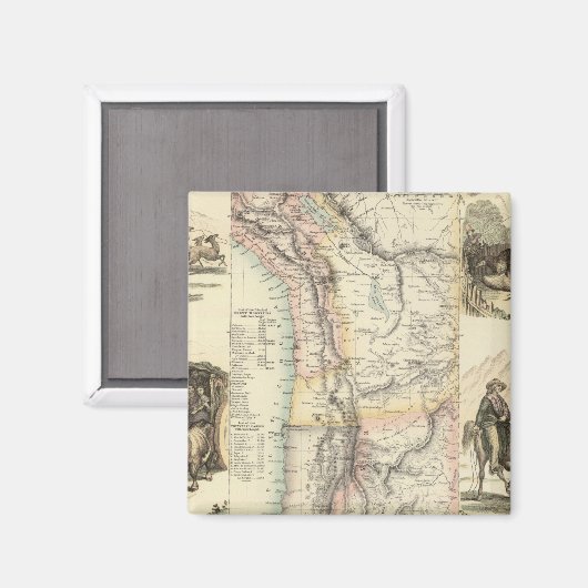 westkust van Zuid-Amerika Magneet (Voorkant / Achterkant)