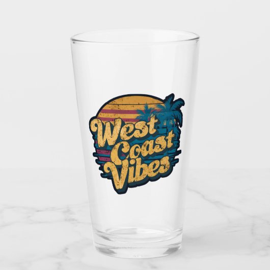 Westkust vibes glas (Voorkant)