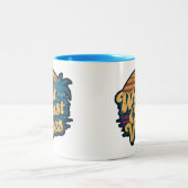 Westkust vibes tweekleurige koffiemok (Center)