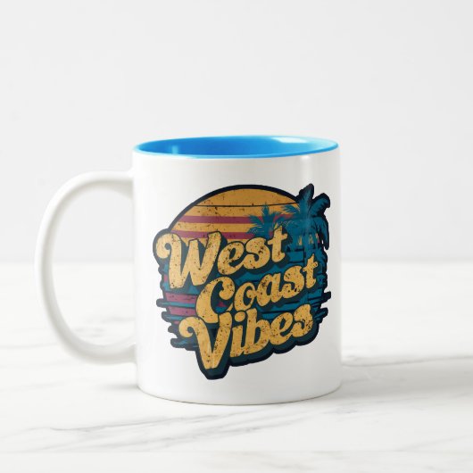 Westkust vibes tweekleurige koffiemok (Links)