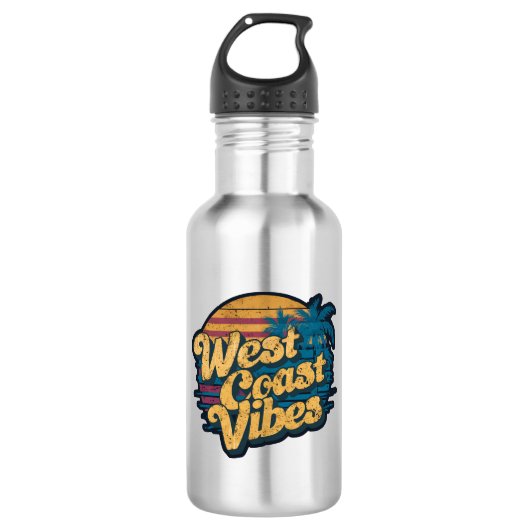 Westkust vibes waterfles  (Voorkant)