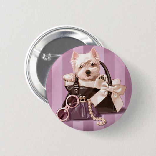 Westland Terrier Ronde Button 5,7 Cm (Voorkant /achterkant)