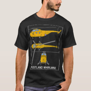 Westland Whirlwind British Yellow Helikopter Diagr T-shirt