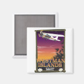 Westman Islands IJsland reisposter Magneet (Voorkant / Achterkant)