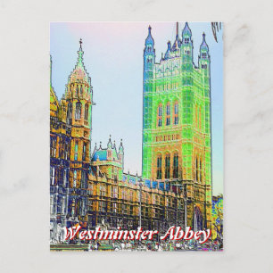 Westminister Abbey Londen Verenigd Koninkrijk brie Briefkaart