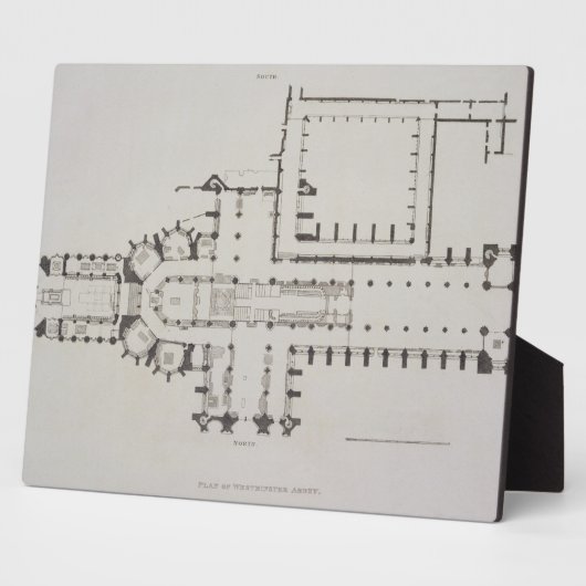 Westminster Abbey, bord 1 van 'Westminst' Fotoplaat (Zijkant)