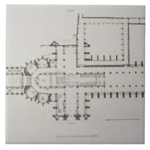 Westminster Abbey, bord 1 van 'Westminst' Tegeltje