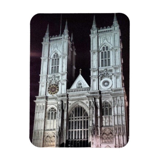 Westminster Abbey door Night Magneet (Verticaal)