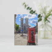 Westminster Abbey en Red Phone London Briefkaart V (Staand voorkant)