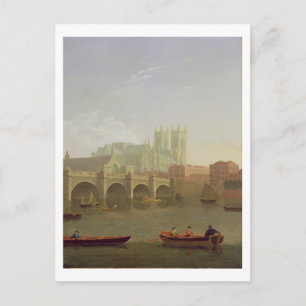 Westminster Abbey en Westminster Bridge waargenome Briefkaart