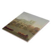 Westminster Abbey en Westminster Bridge waargenome Tegeltje (Zijkant)