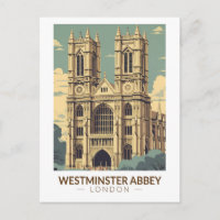 Westminster Abbey England Travel Art Vintage