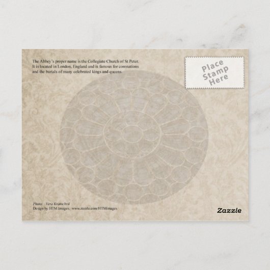 Westminster Abbey, Londen, Engeland Briefkaart (Achterkant)