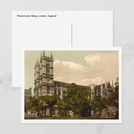 Westminster Abbey, Londen, Engeland Briefkaart (Voorkant / Achterkant)
