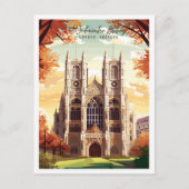 Westminster Abbey Londen Engeland vintage reizen Briefkaart (Voorkant)