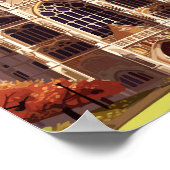 Westminster Abbey Londen Engeland vintage reizen Poster (Hoek)