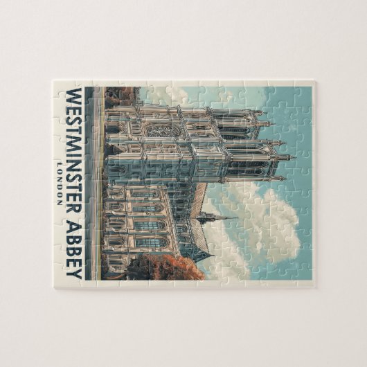 Westminster Abbey Londen Vintage Travel Legpuzzel (Horizontaal)