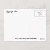 Westminster Abbey, London Postcard Briefkaart (Achterkant)