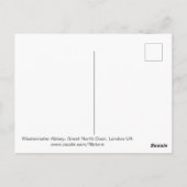 Westminster Abbey North Door, Briefkaart Londen Ve (Achterkant)