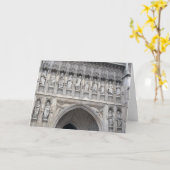 Westminster Abbey Statues Wenskaart Kaart (Gele Bloem)