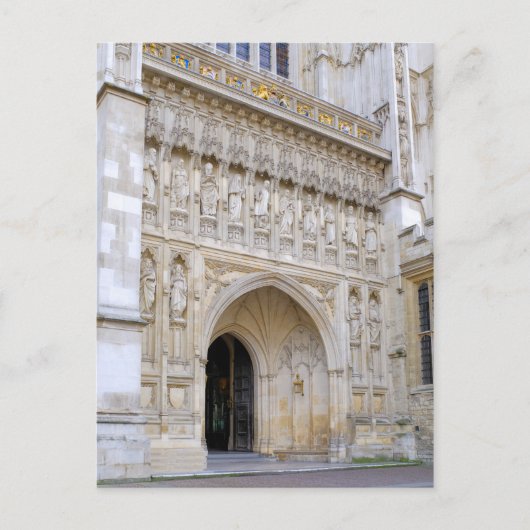 Westminster Abbey West Door, Londen Briefkaart Ver (Voorkant)