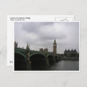 Westminster Bridge Briefkaart (Voorkant / Achterkant)