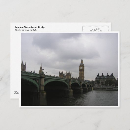 Westminster Bridge Briefkaart (Voorkant / Achterkant)