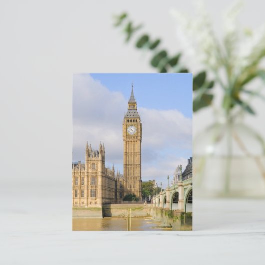 Westminster Bridge en Big Ben, Briefkaart in Londe (Staand voorkant)