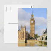 Westminster Bridge en Big Ben, Briefkaart in Londe (Voorkant / Achterkant)